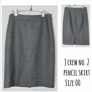 Gray J Crew No. 2 Pencil skirt